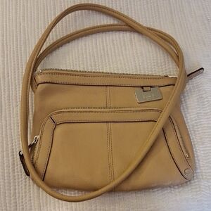 Tignanello Tan Leather Crossbody Bag